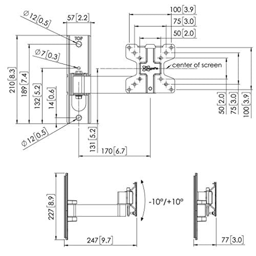 PFW 1030 DISP WALL MOUNT TURN+TILT BK