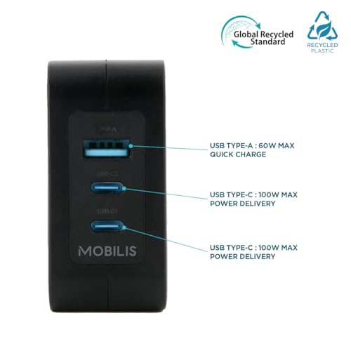 Charger 100W 2USB C 1USBA GaN cable 100W