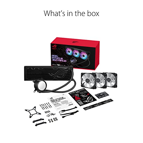 ASUS ROG RYUO III 360 ARGB all-in-one CPU liquid cooler with Asetek 8th gen pump solution and Anime Matrix LED Display