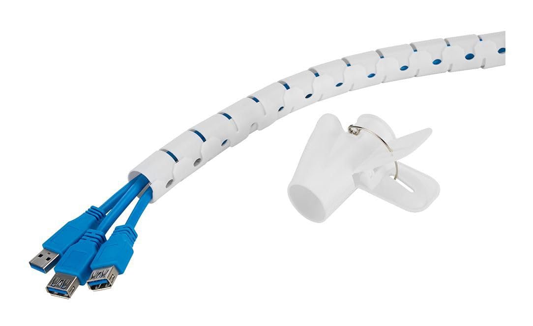NEOMOUNTS Spiral Cable Wrap 25mm multiple cables white