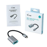 I-TEC USB C to Display Port Metal Adapter 1xDP 4K 60Hz Ultra HD compatible with Thunderbolt 3