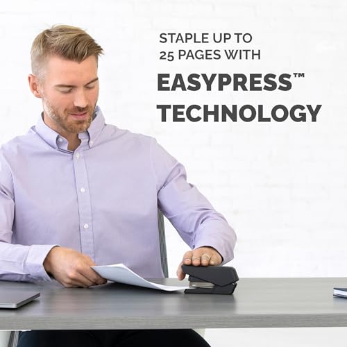 FELLOWES LX840 Half Strip Stapler Black