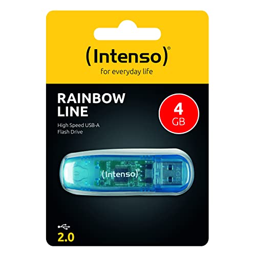 INTENSO Clé USB 2.0 Rainbow Line - 4 Go Bleu