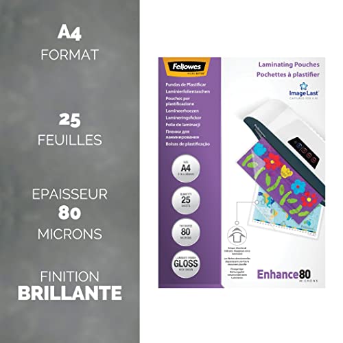 FELLOWES IL POCHETTES A4 80 MICRONS X 25