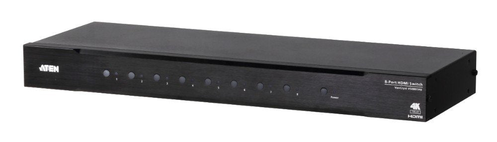 Commutateur HDMI True 4K a 8 ports - HDMI - Métal - Noir - 60 Hz - 3 m - 1920 x 1080 (HD 1080) - 3840 x 2160 - 4096 x 2160