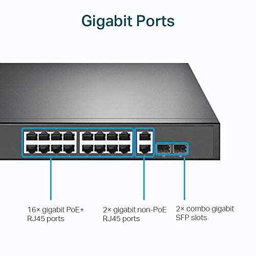 TP-Link TL-SG1218MP Switch 18P Gig. dont 16 PoE+250W  2 SFP