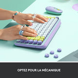LOGITECH POP Keys Wireless Mechanical Keyboard With Emoji Keys - DayDream Mint Central (FR)