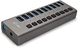 I-TEC USB 3.0 Charging HUB 10port port with external power adapter 48W 10x USB charging port for Tablets Notebooks Ultrabooks PC