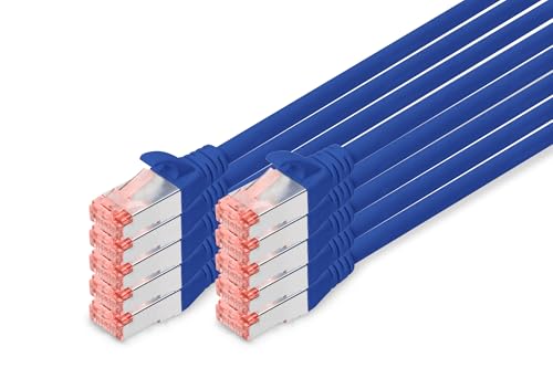 Digitus DK-1644-005-BL-10 câble de réseau Noir 0,5 m Cat6 S/FTP (S-STP)