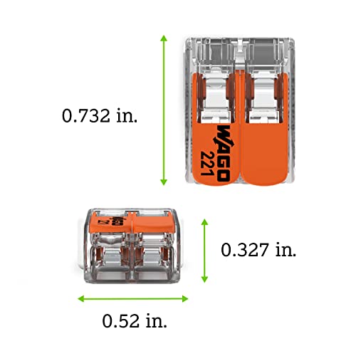 Borne de connexion rapide 2 voies - boîte de 100