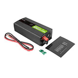 Green Cell Przetwornica napicia PowerInverter LCD 12 V 500W/1000W Przetwornica samochodowa z wywietlaczem - czysty sinus adaptateur de puissance & onduleur Auto