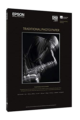 EPSON S045050 Traditional photo  papier inkjet 330g/m2 A4 25 feuilles pack de 1