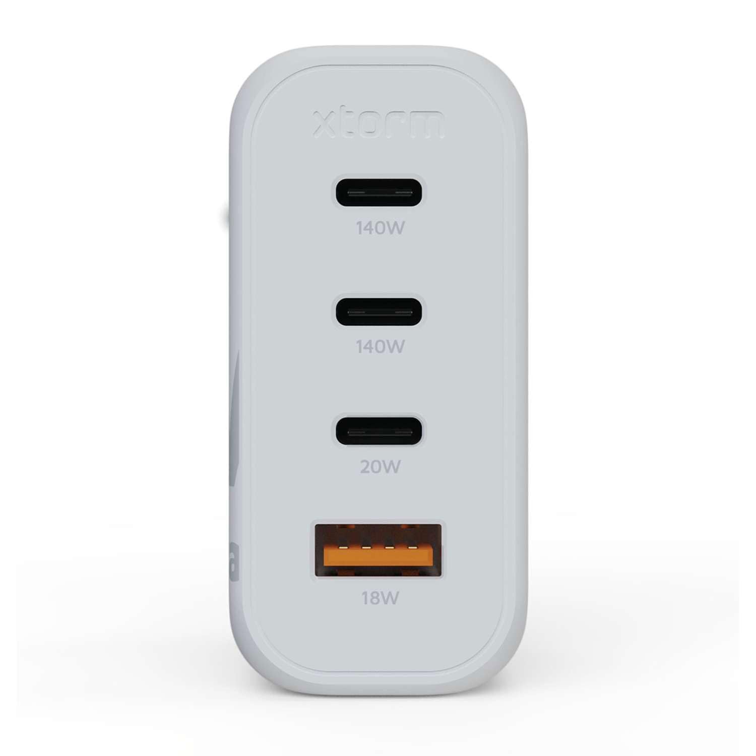 XTORM Chargeur mural écologique XEC140 140 W 4 ports USB-A USB-C PD certifié GRS