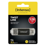 INTENSO Clé USB  3.2 Twist Line - 128 Go Type-C et Type-A