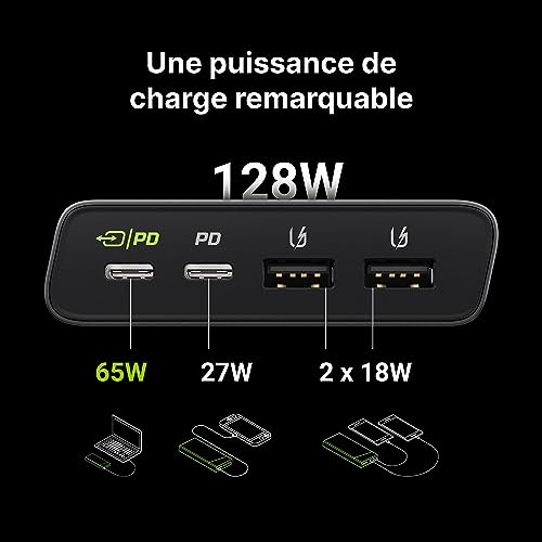 Green Cell PowerPlay Ultra banque d'alimentation électrique Lithium-Ion (Li-Ion) 26800 mAh Graphite