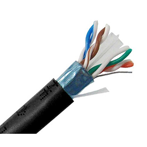 Cordon RJ45 étanche catégorie 6 F/UTP noir - 1 m