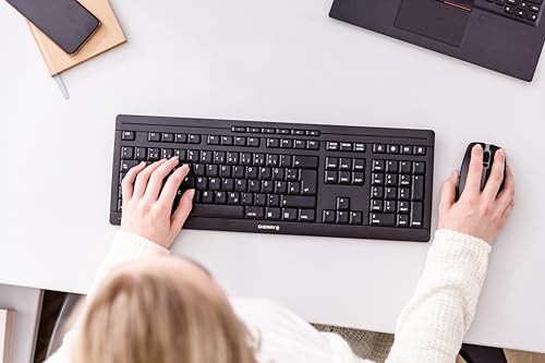CHERRY Pack clavier & souris STREAM DESKTOP RECHARGE sans fil noir