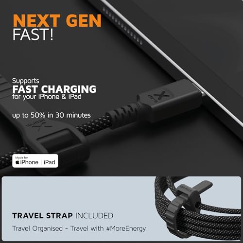 XTorm Cordon USB Type-C vers Lightning Next Gen 1,5 m, noir
