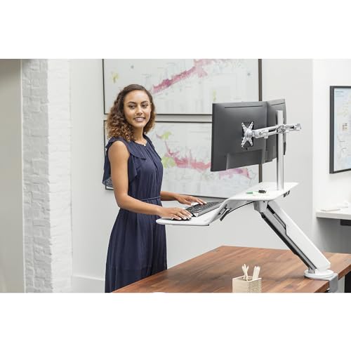 FELLOWES STATION ASSIS-DEBOUT LOTUS RT DOUBLE - BLANC