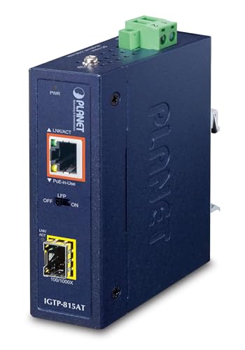 PLANET IGTP-815AT convertisseur de support réseau 1000 Mbit/s Bleu