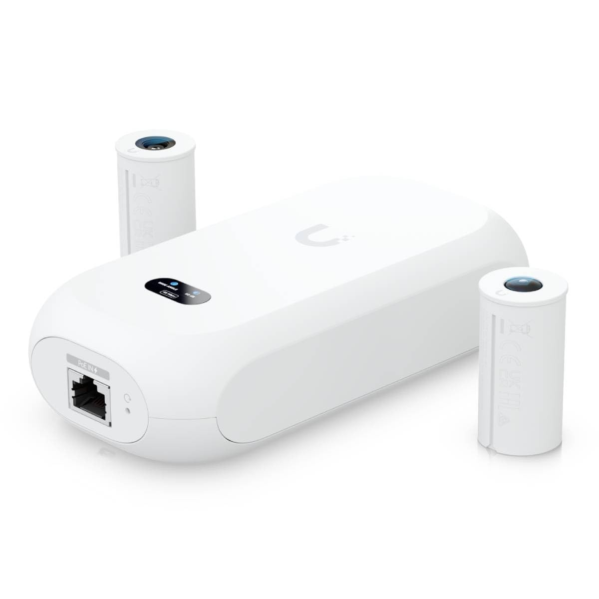 Low-profile 4K PoE camera with a wide-an
