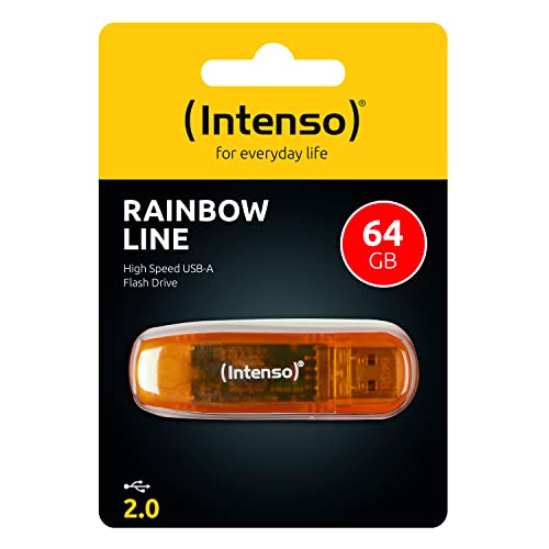 INTENSO Clé USB 2.0 Rainbow Line - 64 Go Orange