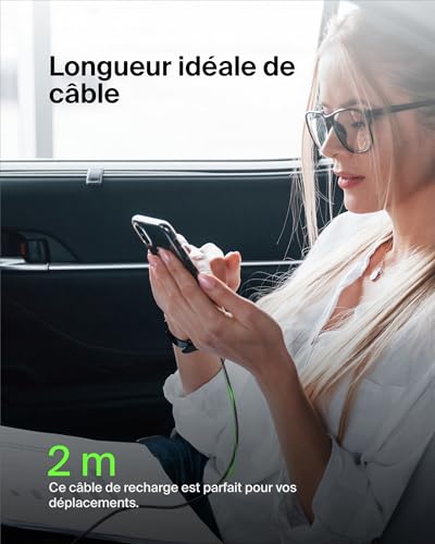 BELKIN BOOST CHARGE USB-A to USB-C Cable Braided 2M Black