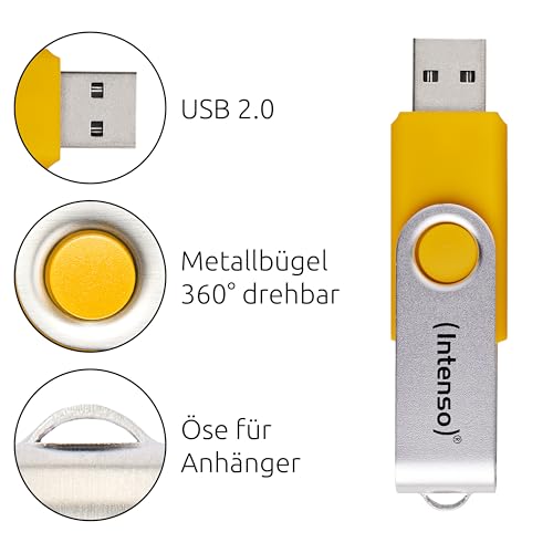 INTENSO Clé USB 2.0 Basic Line - Pack de 5 x 16 Go