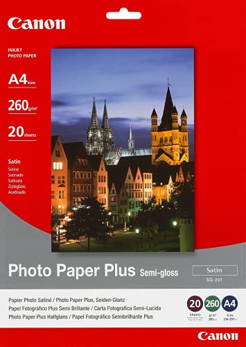 CANON SG-201 semi brillant photo  papier inkjet 260g/m2 A4 20 feuilles pack de 1