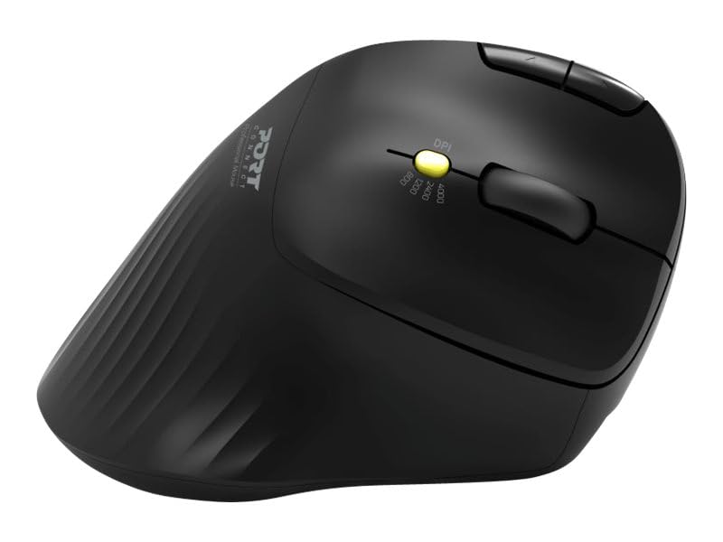 PORT DESIGNS Mouse Ergonomic Rechargable Bluetooth Track Black