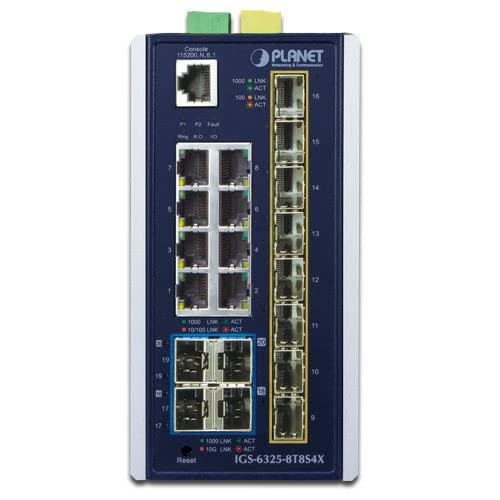 Planet IGS-6325-8T8S4X Commutateur Ethernet Gigabit géré 8 ports