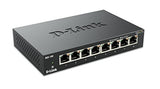 D-LINK 8-port 10/100/1000Mbps Gigabit Ethernet Switch - Metal Housing