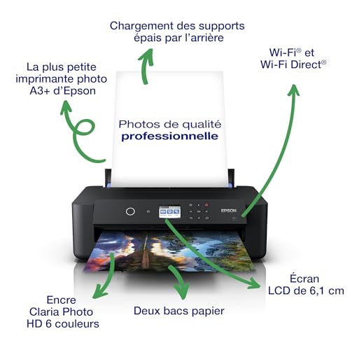 EPSON Expression Photo HD XP-15000 Printer colour Duplex inkjet A3 5760x1400dpi 9.2ppm mono 9ppm colour 250sheets USB LAN Wi-Fi