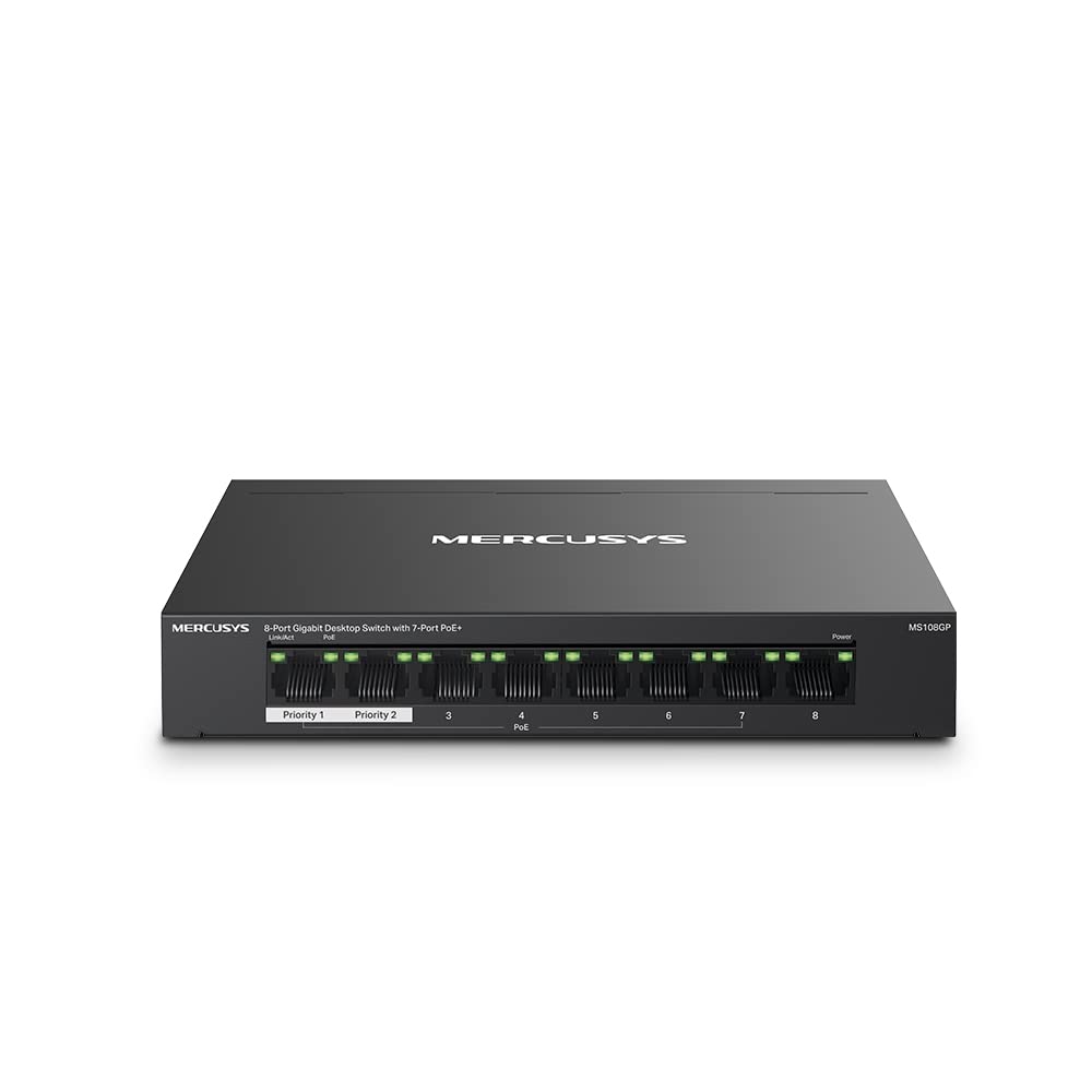 TP-LINK 8-Port Gigabit Desktop Switch with 7-Port PoE+ PORT 7x Gigabit PoE+ Ports 1x Gigabit Non-PoE Ports