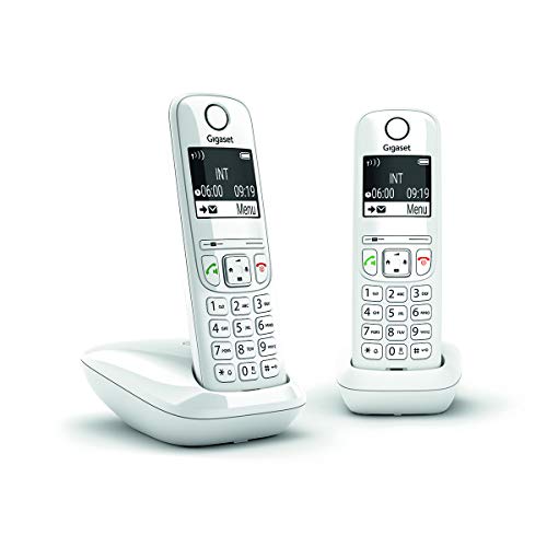 Gigaset AS690 DUO téléphone DECT blanc - base + 2 combinés