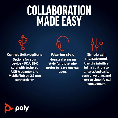 Poly BW 5220 USB-C HS+3.5mmP+USB-C/A