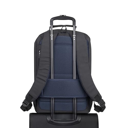 Sac à dos pro 17,3" passant valise Polyester ECO noir déperl