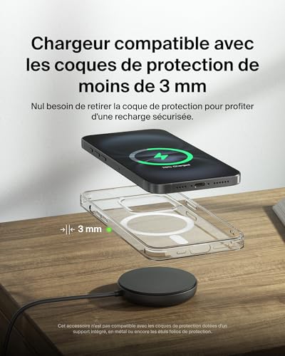 BELKIN BOOST CHARGE Qi2 15w Magnetic Pad Black w/o PSU