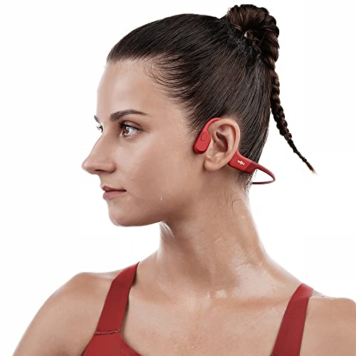 SHOKZ Casque à conduction osseuse OpenRun - Bluetooth - Rouge