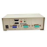 Aten CS72U kvm 2 ports VGA/USB/Audio + cables