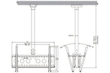 AAVARA Support plafond D9250+EF6540x2 pour écrans 32-60