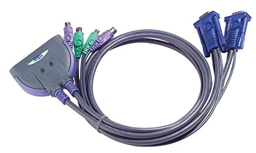 Aten CS62S Switch kvm 2 ports VGA/PS2 câbles intégrés 90cm