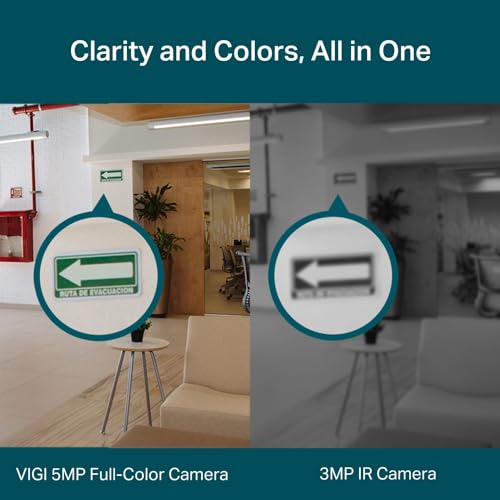 TP-LINK VIGI C450 4MM 5MP Full-Color Turret Network Camera 25fps/30fps 2880x1620