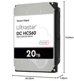 WD Ultrastar DC HC560 20TB 3.5 HDD SATA 512E SE 7200RPM 0F38785/WUH722020BLE6L4