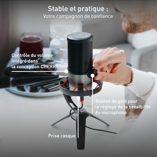 CHERRY Microphone UM 6.0 ADVANCED USB omnidirectionnel