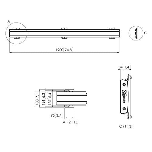 PFB 3419 Silver/Interface bar 1915mm
