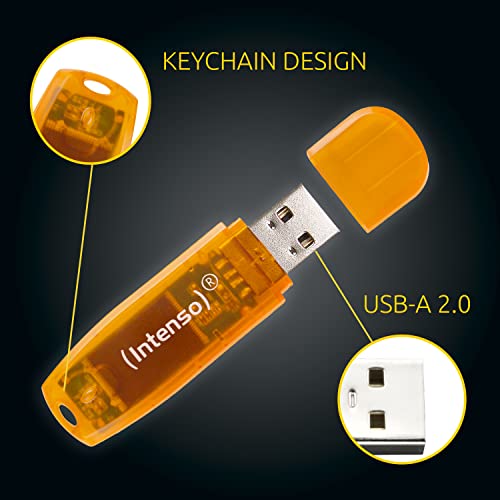 INTENSO Clé USB 2.0 Rainbow Line - 64 Go Orange