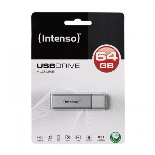 INTENSO Clé USB 2.0 Alu Line - 64 Go Gris