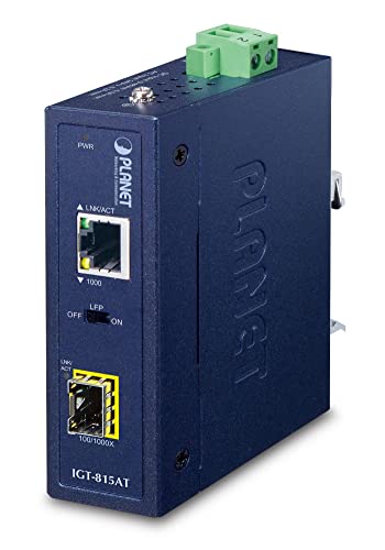 PLANET IGT-815AT convertisseur de support réseau 1000 Mbit/s Multimode, Monomode Bleu