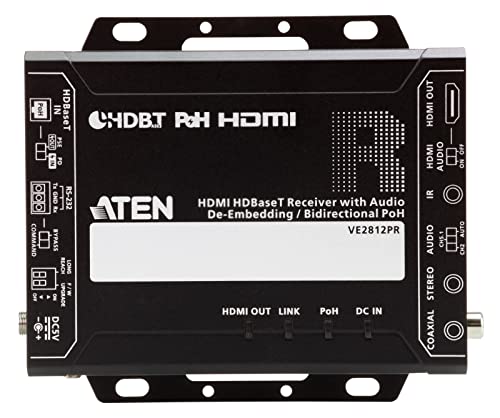 ATEN VE2812PR récepteur HDBaseT avec extraction audio / PoH bidirectionnel